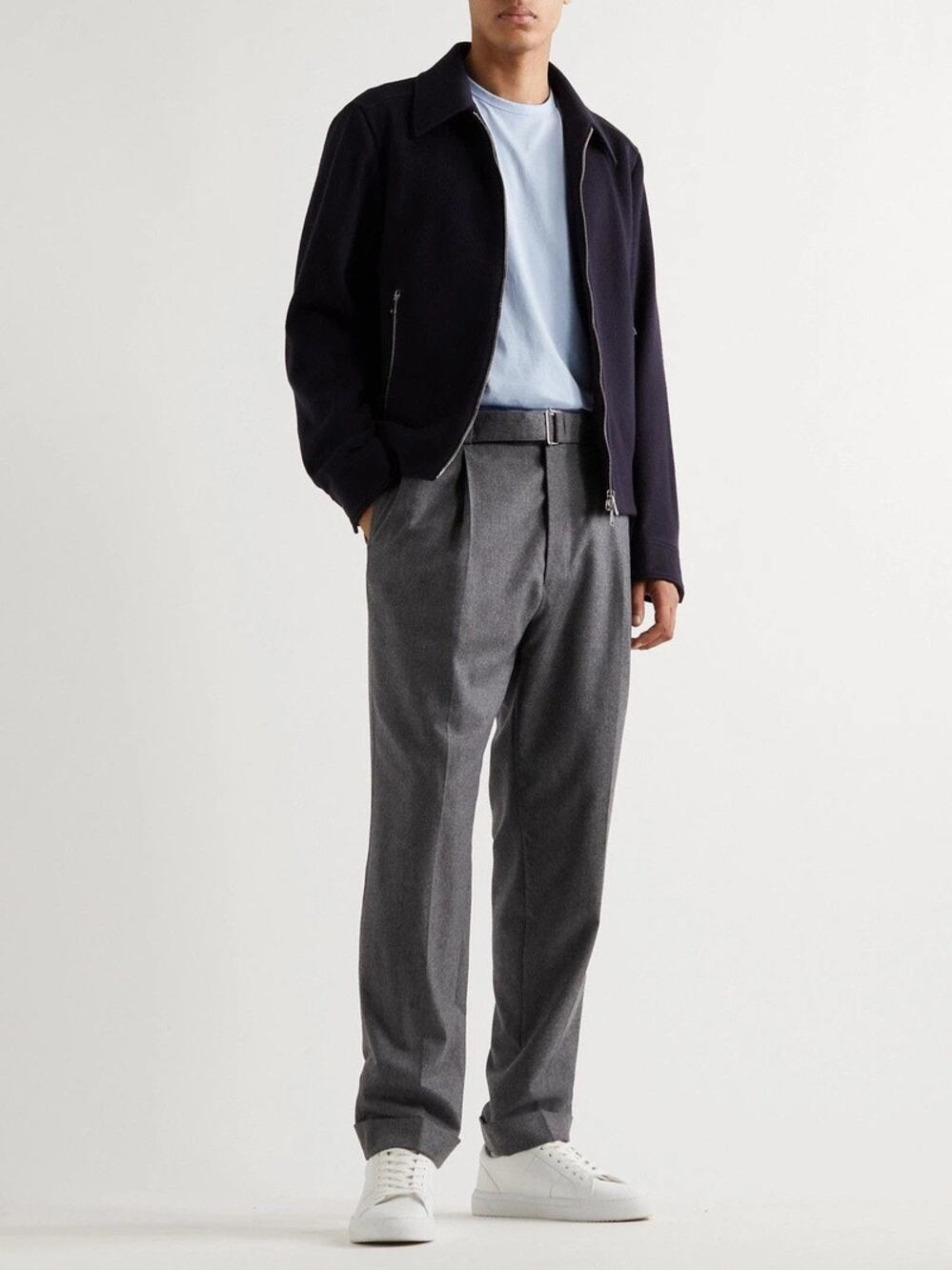 Mr P. Cashmere & Virgin Wool Blend Blouson Jacket